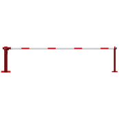 Manual barrier | with pneumatic spring | and fixed pole support | clear width: 4000 mm | with double profile cylinder lock on the main support